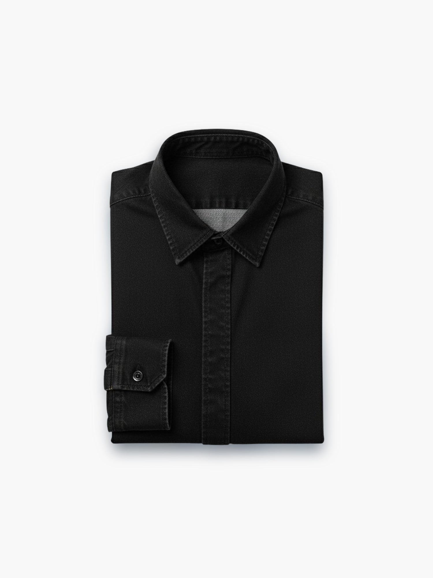 Chemise classique en denim noir Cotto