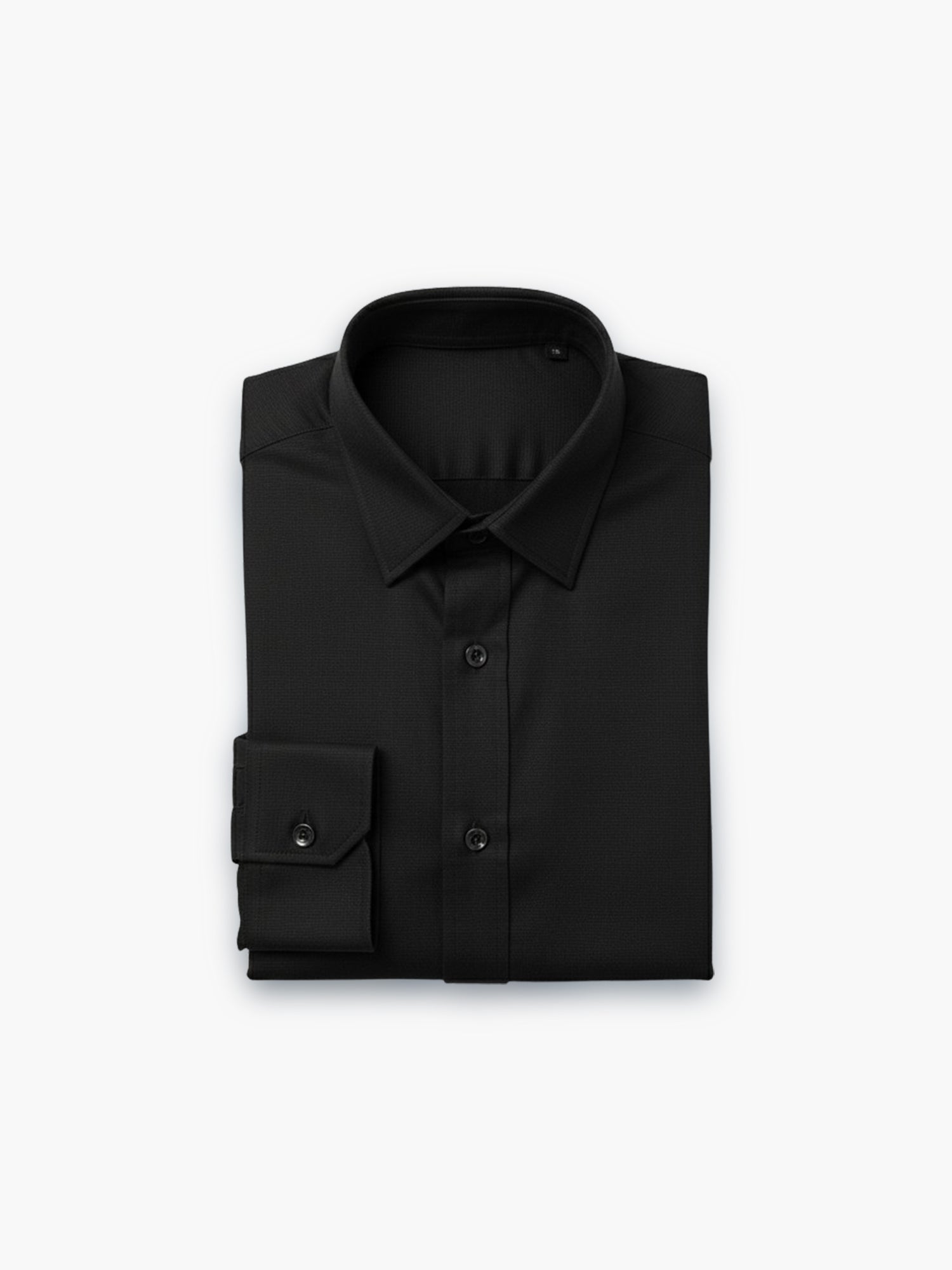 Chemise classique en coton noir