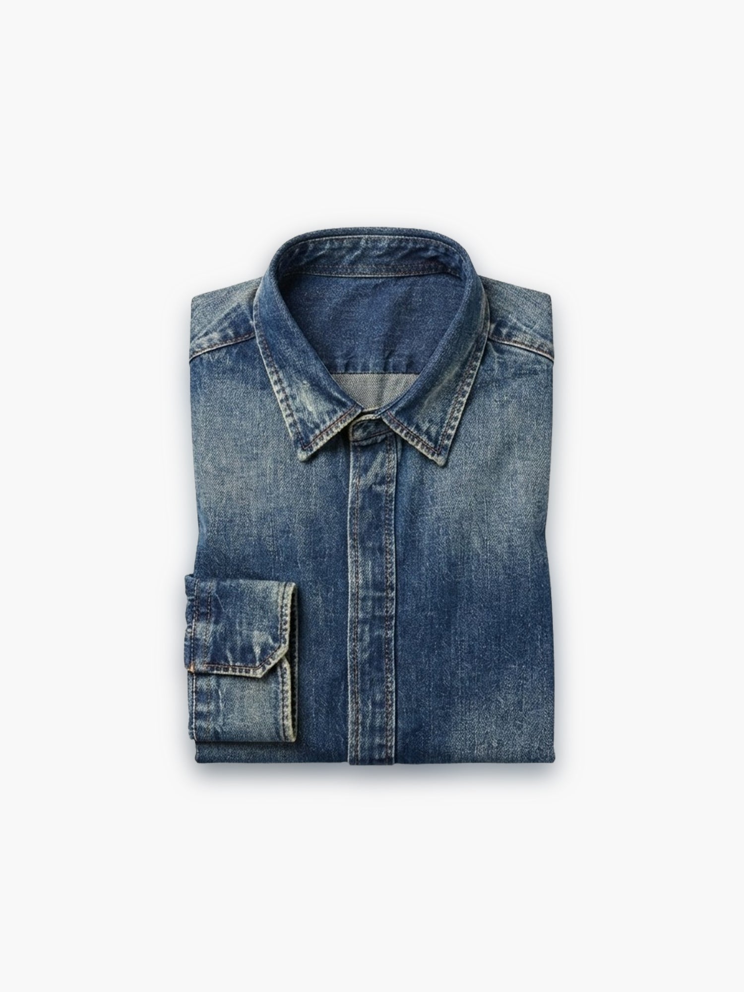 Chemise classique en denim coton